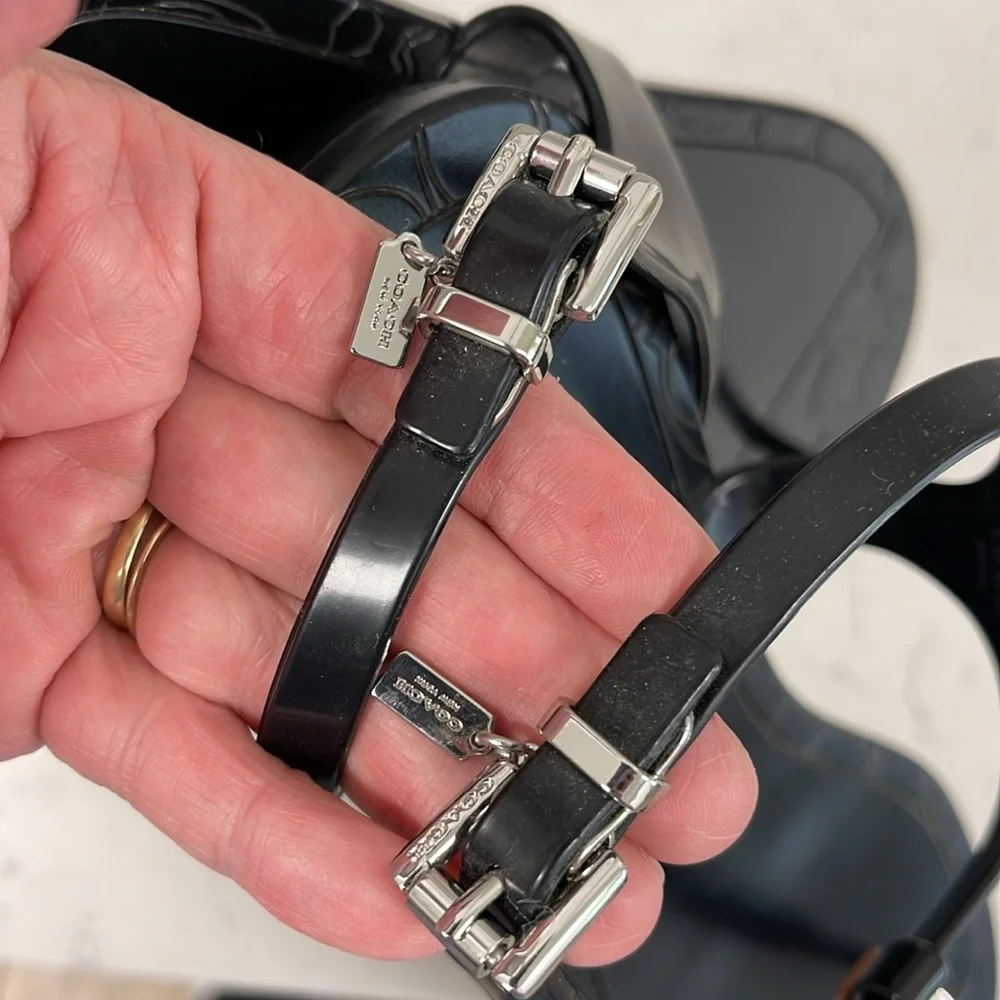 Coach Piccadilly Jelly Sandal, Black Size 10, Worn Once - Picture 7 of 16